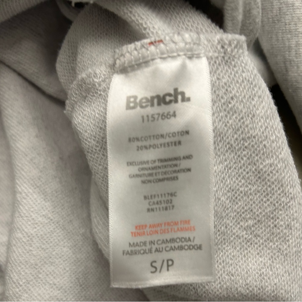 Bench light grey  sweatshirt hoodie, size S - Picture 7 of 12